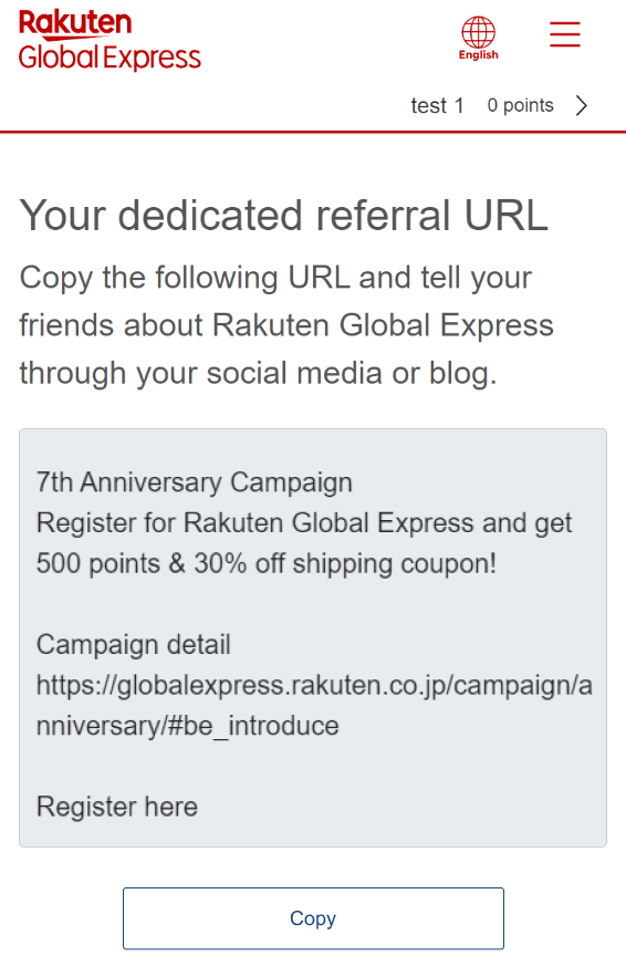 Copy the referral URL on the destination page